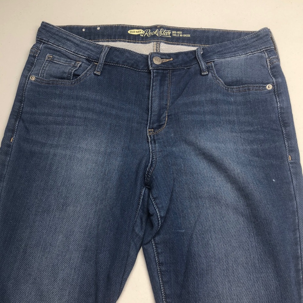 Old Navy Blue Skinny Jeans with Subtle Fading